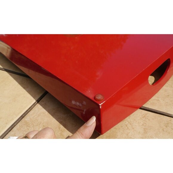 Lacqured Tray Michel Design Works Christmas Holiday 19 x 13 x 2 Decoupage Wooden - Picture 13 of 16